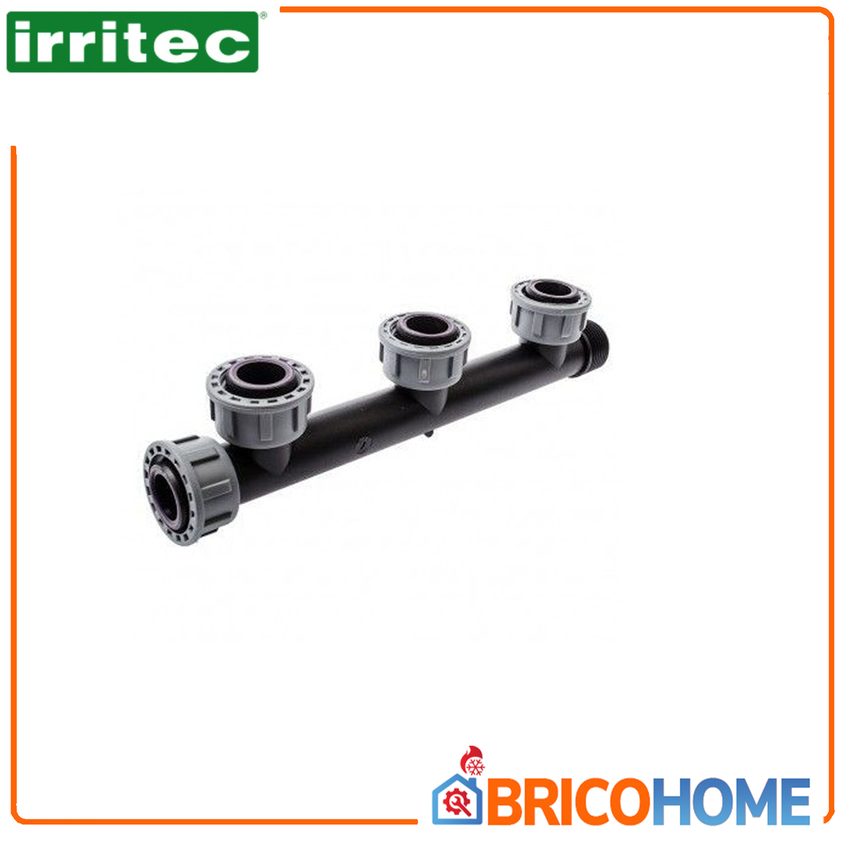 Vormontierter linearer Bewässerungsverteiler mit 3 Ausgängen von 1 Zoll mit Ringmutter