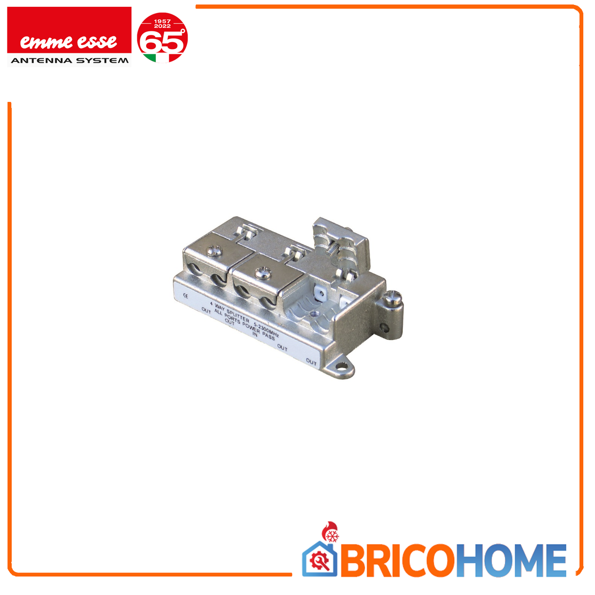 Passiver TV-Splitter 4 Ausgänge PlugIN-Serie - P4 Emme Esse