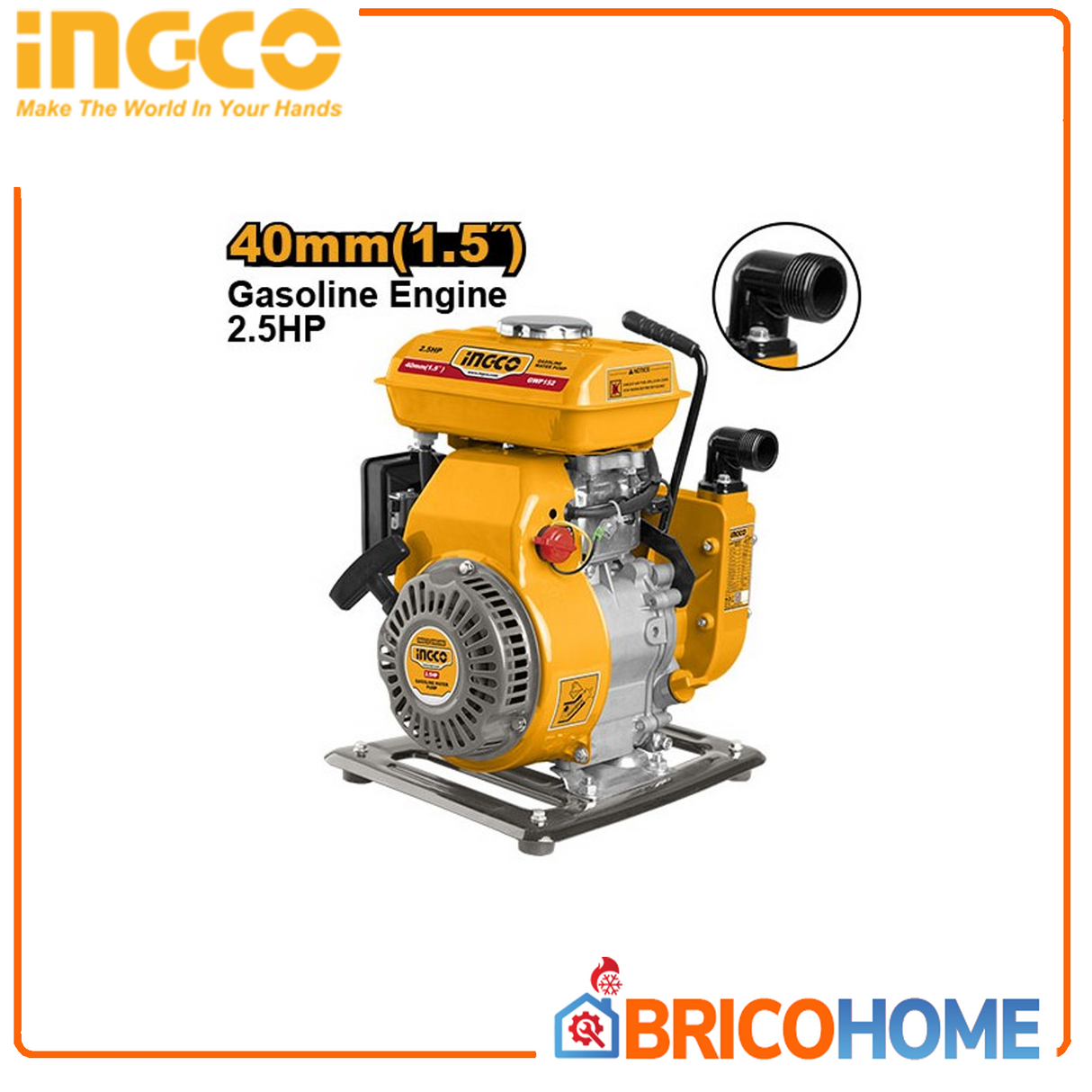 INGCO 2.5HP petrol motor pump