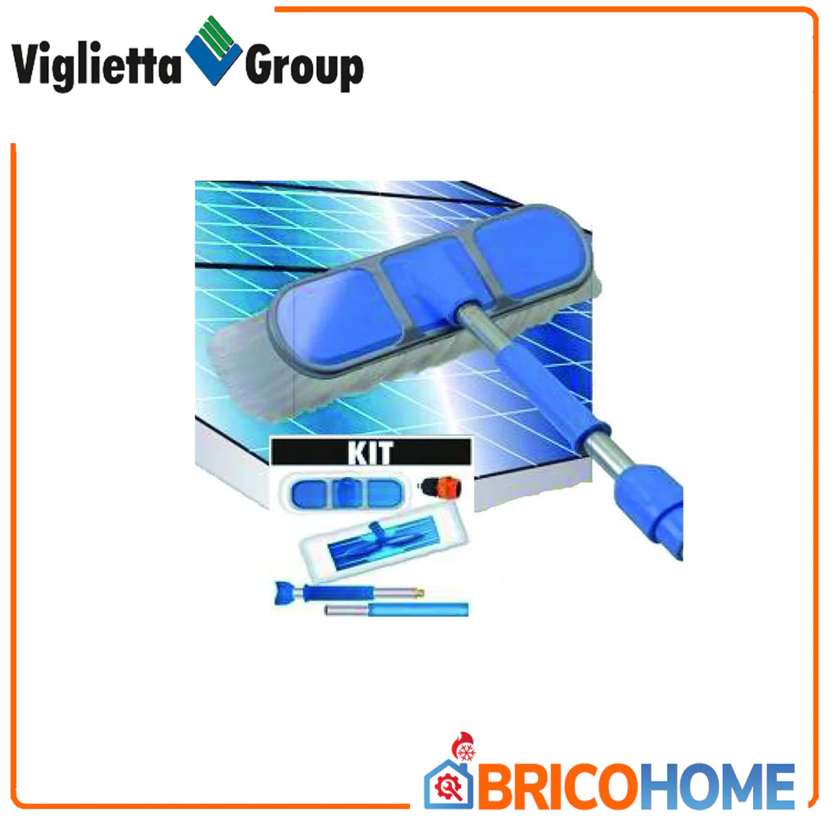 Reinigungsset für Solarmodule mit Teleskopstiel von 150-410 cm SOLAR-WASH