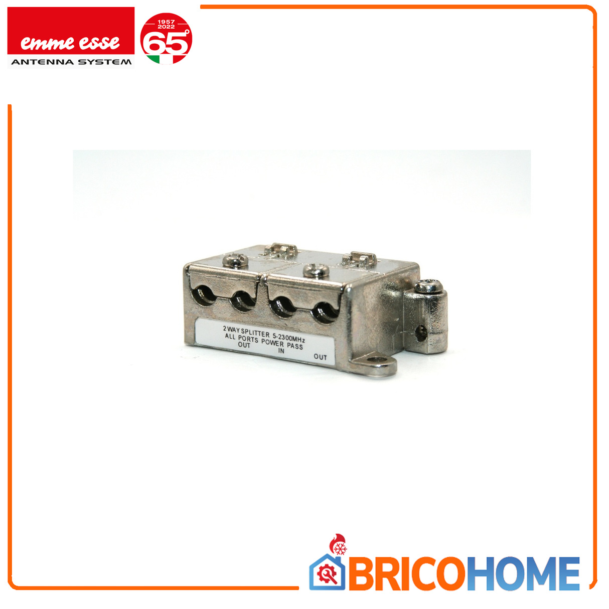 Passiver TV-Splitter 2 Ausgänge PlugIN-Serie - P2 Emme Esse