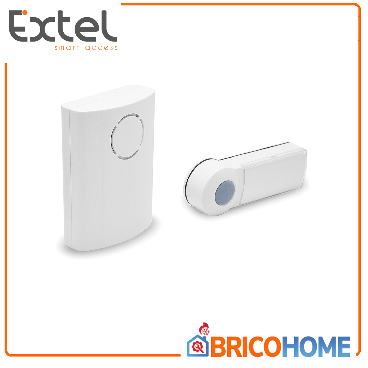 Mobiler kabelloser Klingelton oder zur Befestigung an der Wand. Reichweite 100 m Extel Carillo
