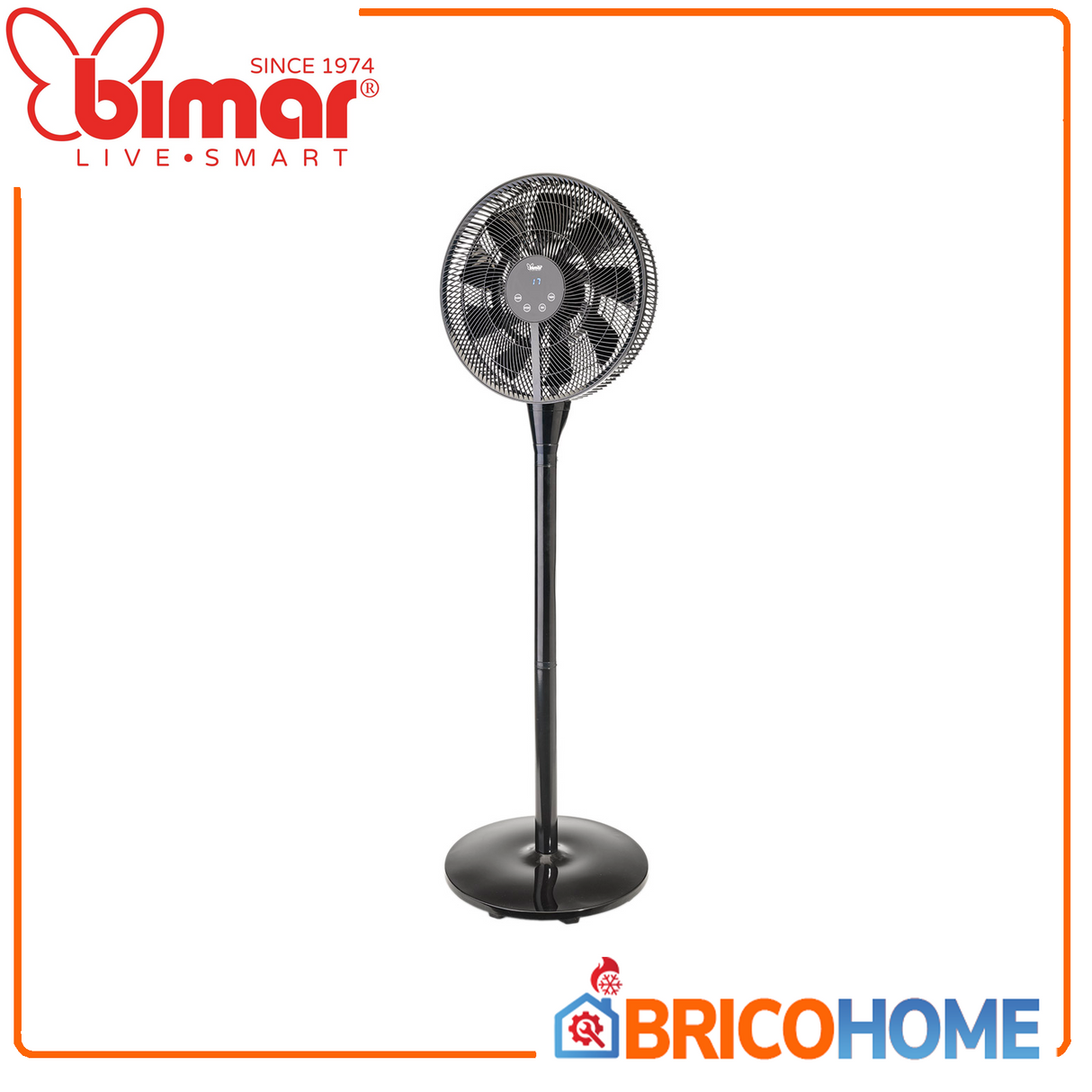 Bimar Ventilatore a piantana elettronico con motore DC Ø40cm