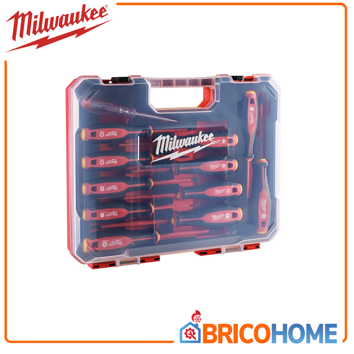 Milwaukee Giraviti isolati 1000V Tri-Lobe VDE Screwdriver SET 12 pezzi
