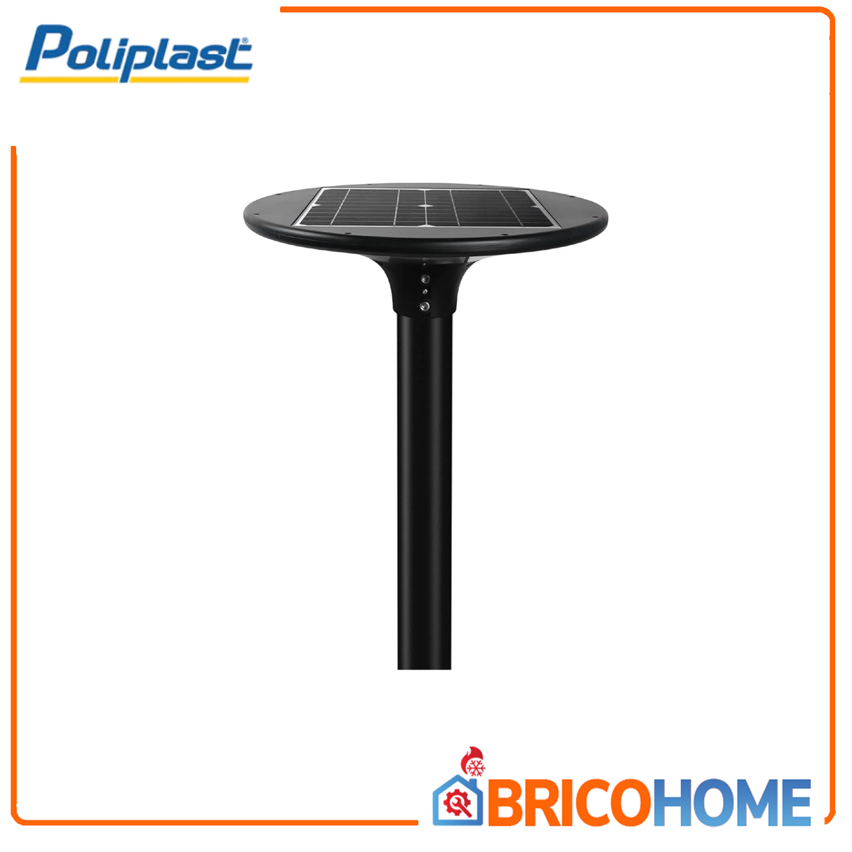 Poliplast Lampione solare LED 20w 2300lm attacco palo 60mm Giulia