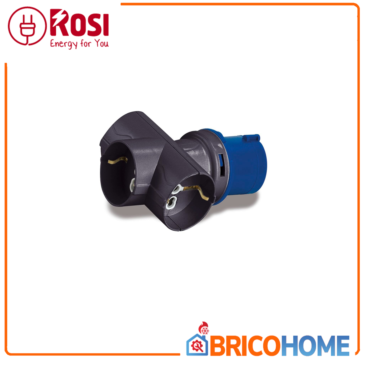 Adattatore industriale spina CEE + 3 Prese Biv. Schuko 10/16A - ROSI