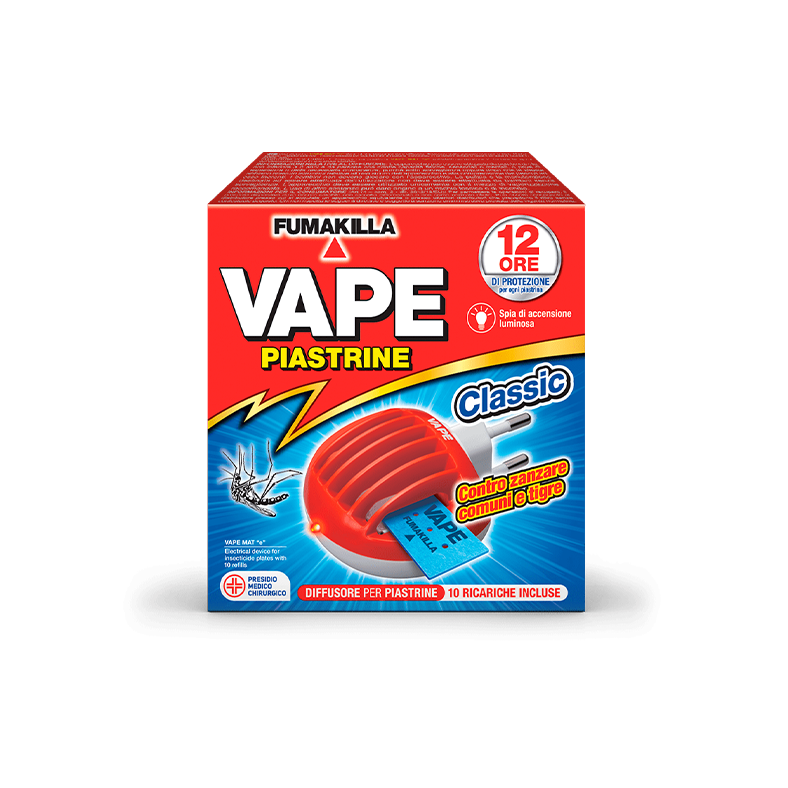 VAPE Diffusore per piastrine con spina + 10 piastrine Classic