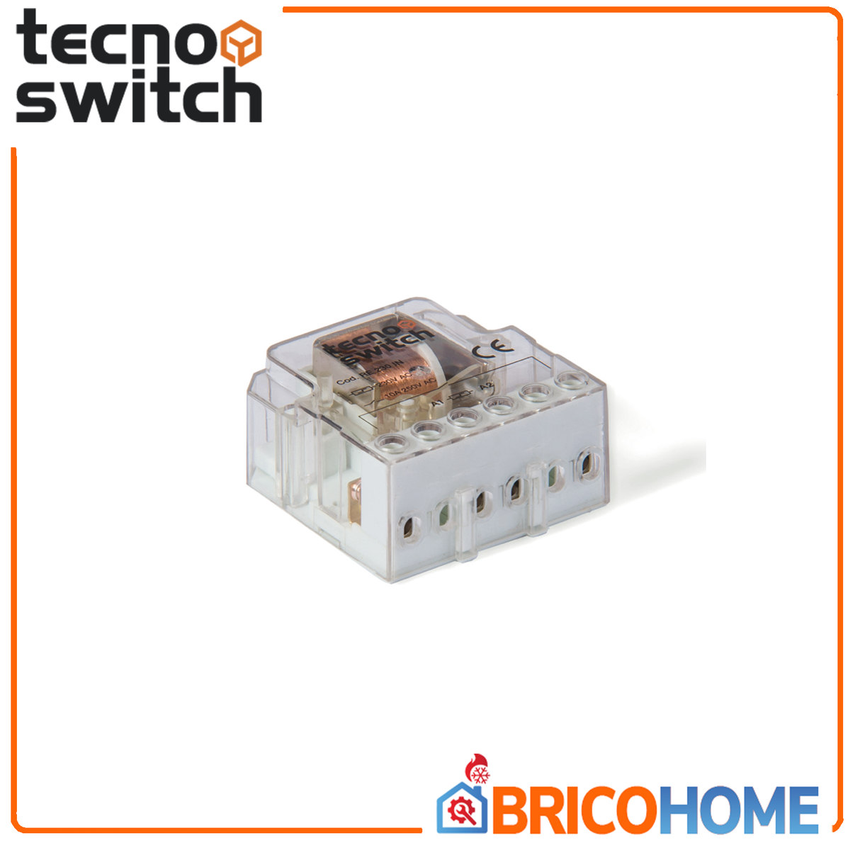 Tecno Switch Relè meccanico ad impulsi commutato 2 contatti