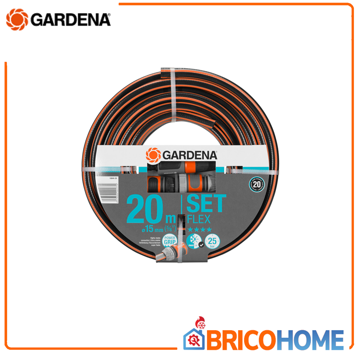 Gartenschlauch-SET 58'' x 20MT mit Zubehör - Comfort FLEX GARDENA