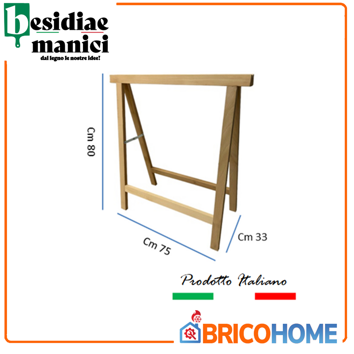 Staffelei aus naturbelassener Buche, 75 x 80 cm. Hergestellt in Italien für den professionellen Einsatz