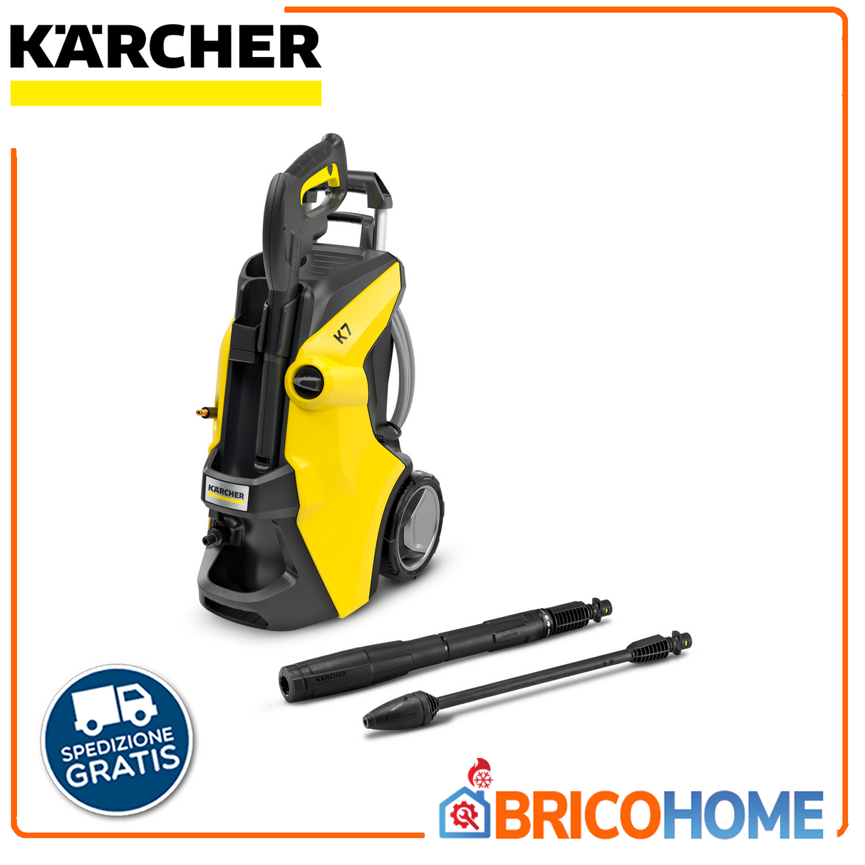 Karcher Idropulitrice acqua fredda K7 Power Flex 180BAR 3000W con accessori