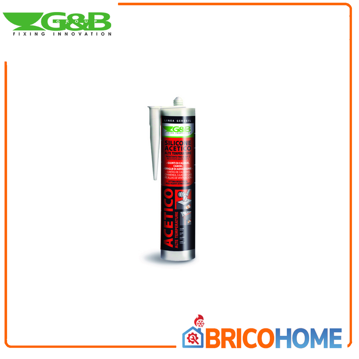 Hochtemperatur-Essigsilikon 310 ml GEBOSIL