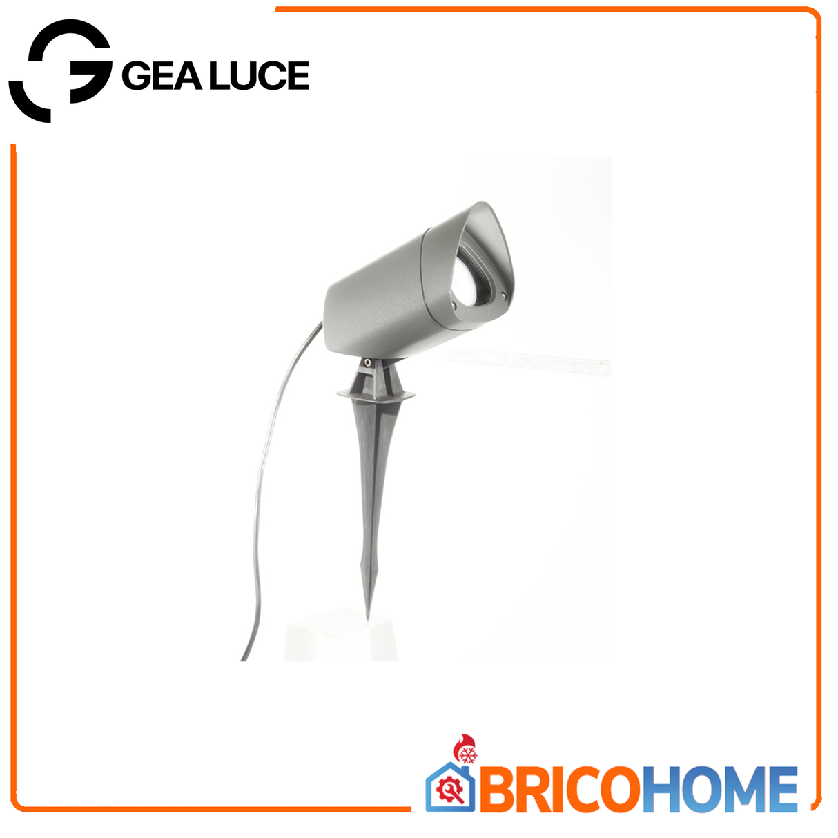 GeaLuce proiettore in alluminio e diffusore in vetro temperato per lampade GU10 IP65