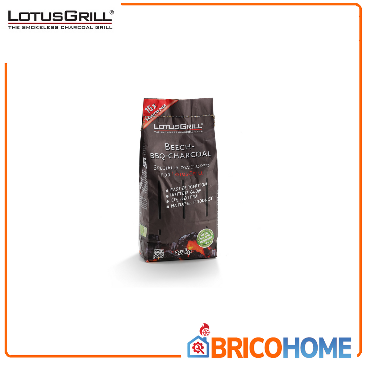 Lotus Grill Carbone di faggio 2,5kg per barbecue