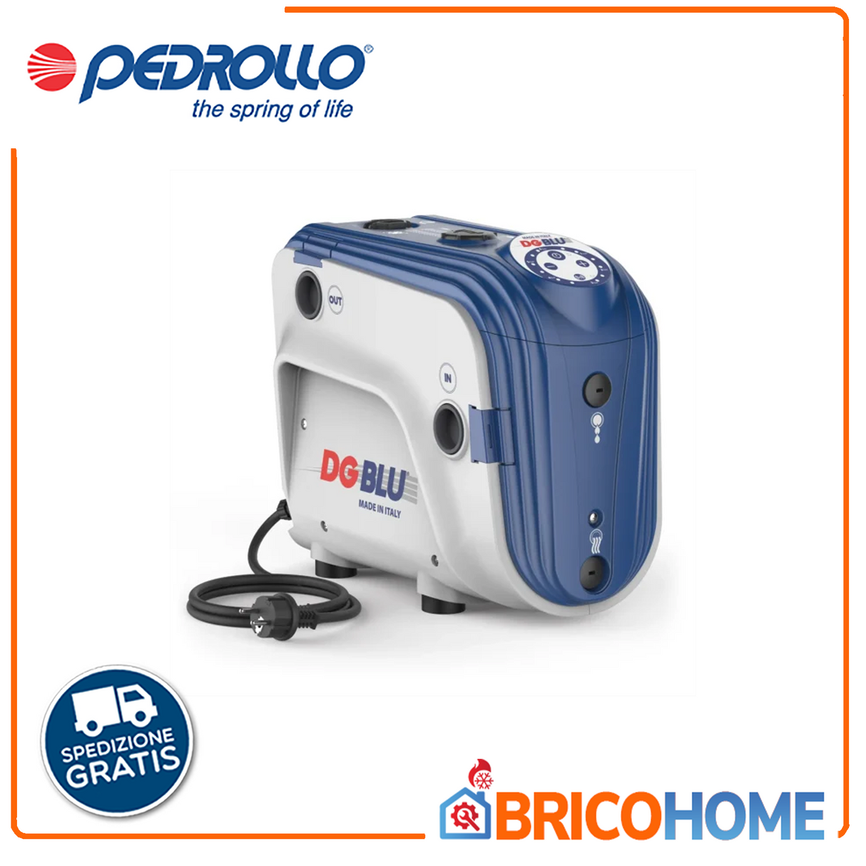 Sistema di pressurizzazione automatico con inverter DG-BLU 3 1HP Pedrollo