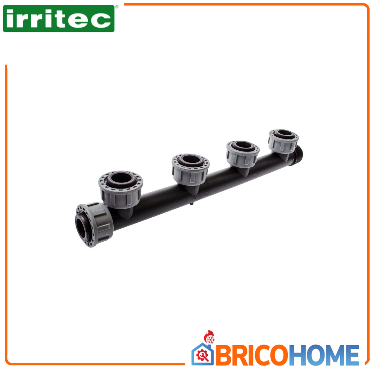 Vormontierter linearer Bewässerungsverteiler mit 4 Ausgängen von 1 Zoll mit Ringmutter