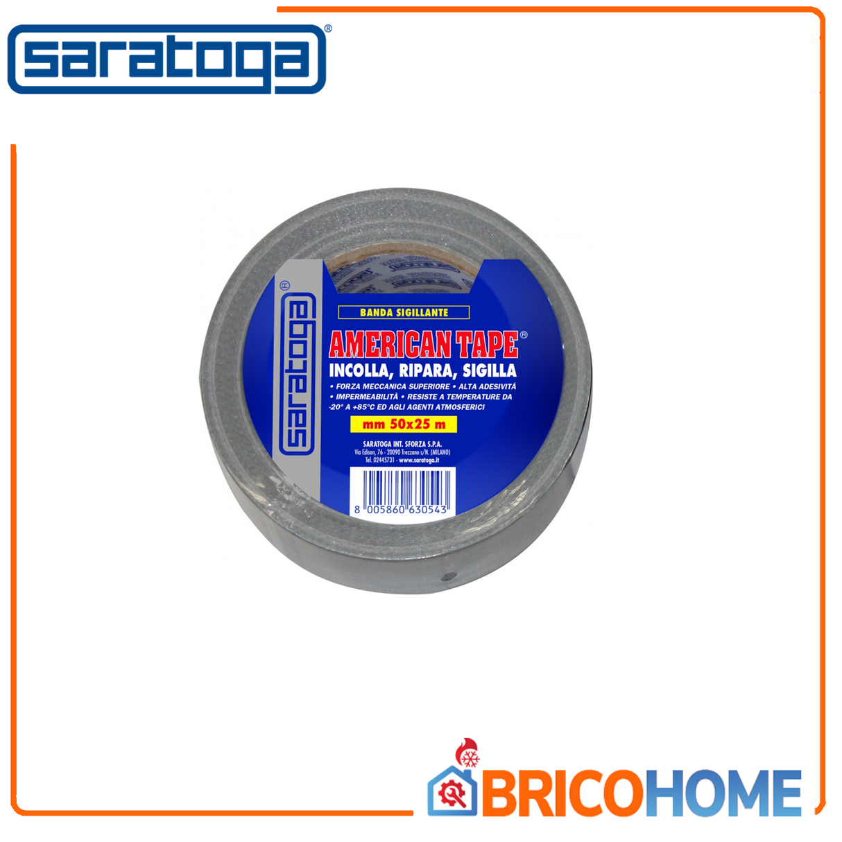 Amerikanisches graues Leinwandband 50 mm x 25 m – Saratoga