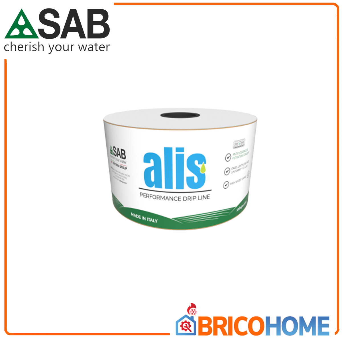 Bewässerungsschlauch mit flachem Tropfer, 100-Meter-Rolle - ALIS