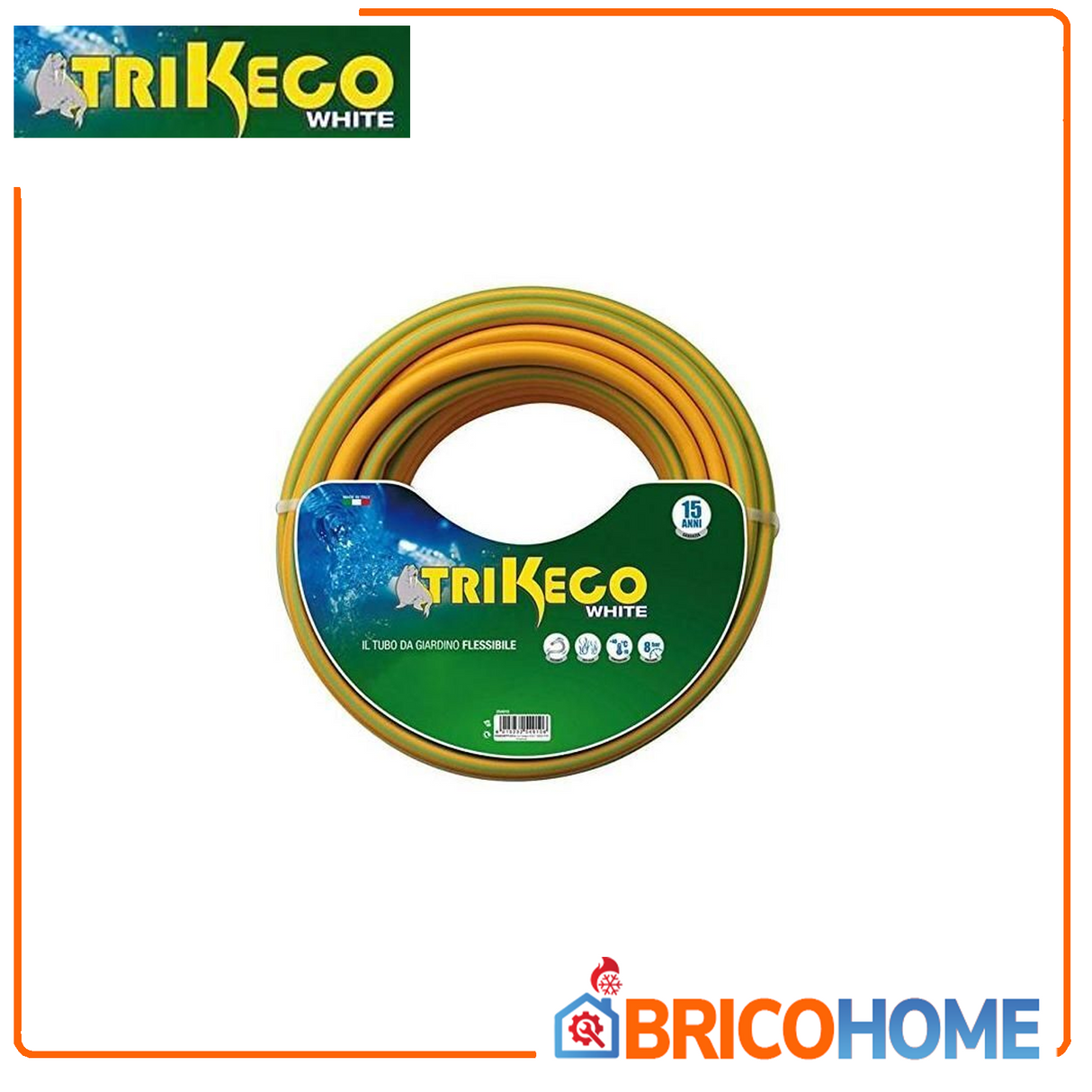 Trikeco Weißer 4-lagiger gestrickter Gartenschlauch