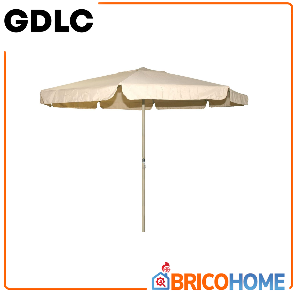 Ombrellone da giardino tondo In alluminio con bordo cm.400