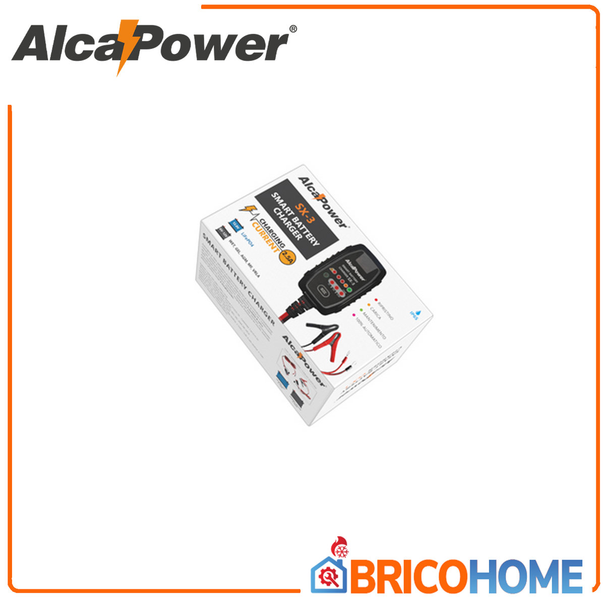 Caricabatteria Automatico con funzione mantenitore di carica 2.5A 6V/12V SX-3 Alcapower