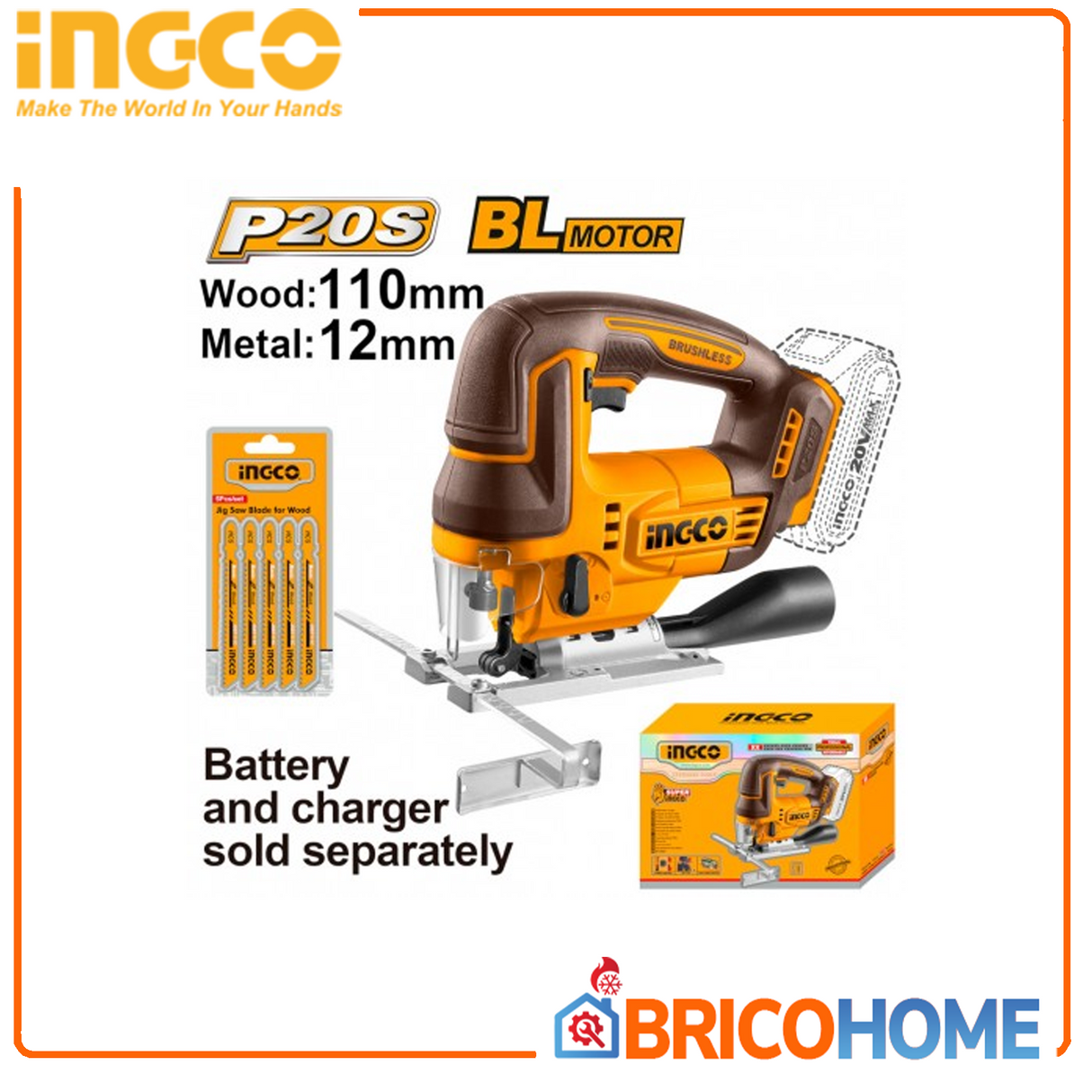 INGCO Seghetto alternativo 20v nudo ( solo corpo )