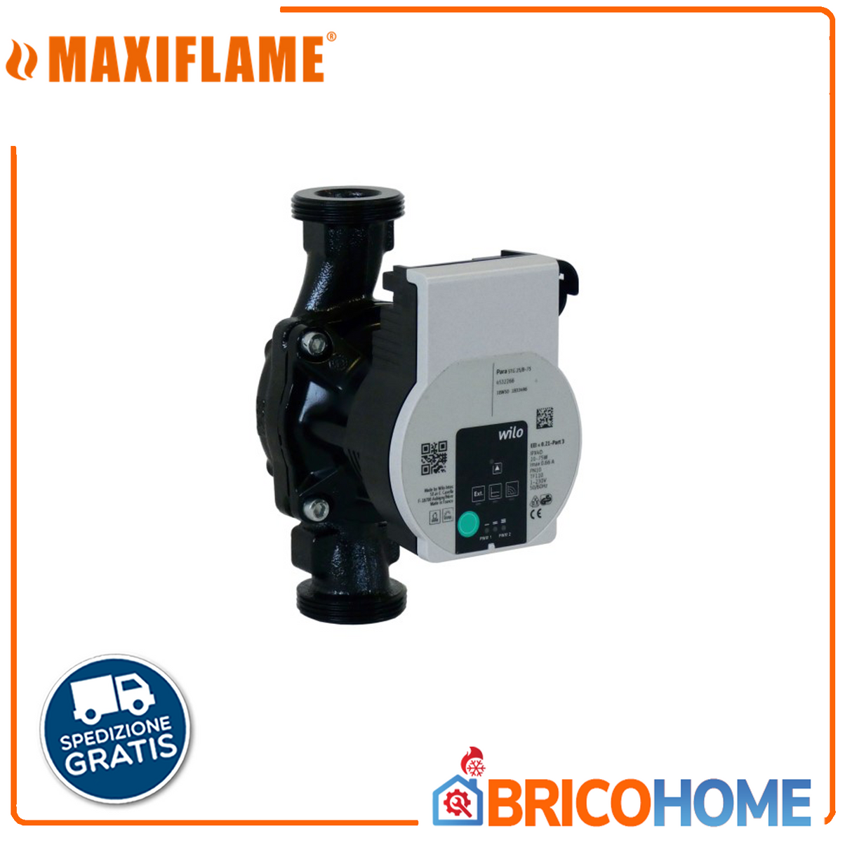 Circolatore inverter solare WILO Para STG 25/8  int.180mm