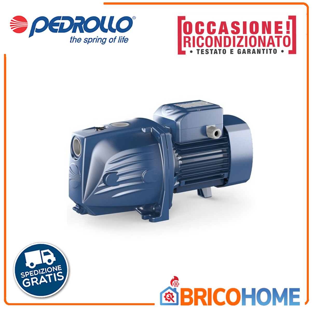 PEDROLLO JSWm 2AX - 1.5 HP self-priming electric pump - for autoclave
