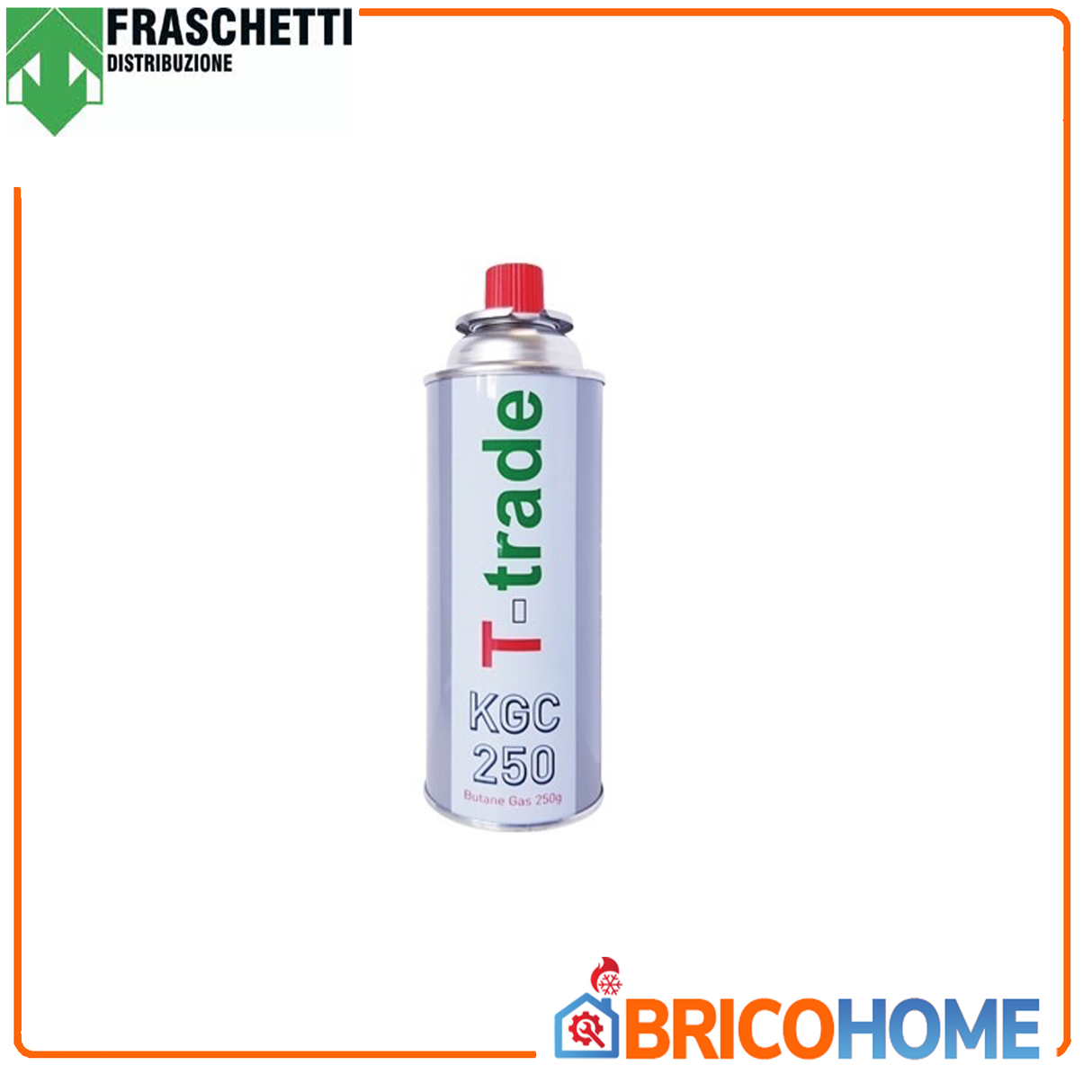 Bombola cartuccia gas butano 250 gr. per stufe e fornelli