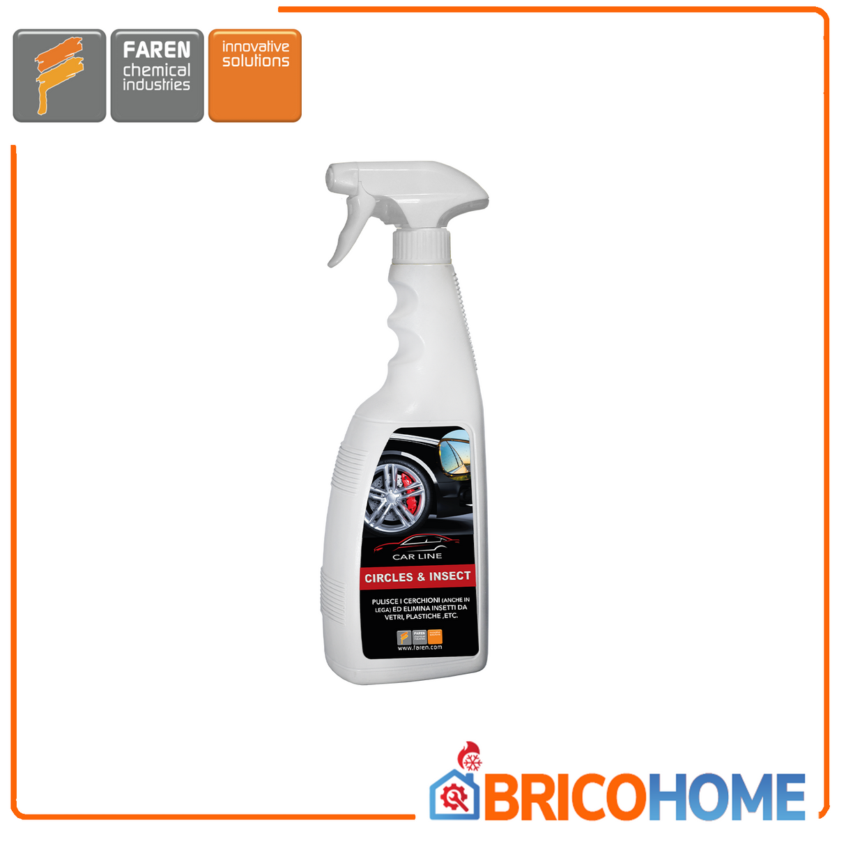 FAREN Pulitore cerchioni e insetti auto e moto CIRCLES & INSECT 750ml