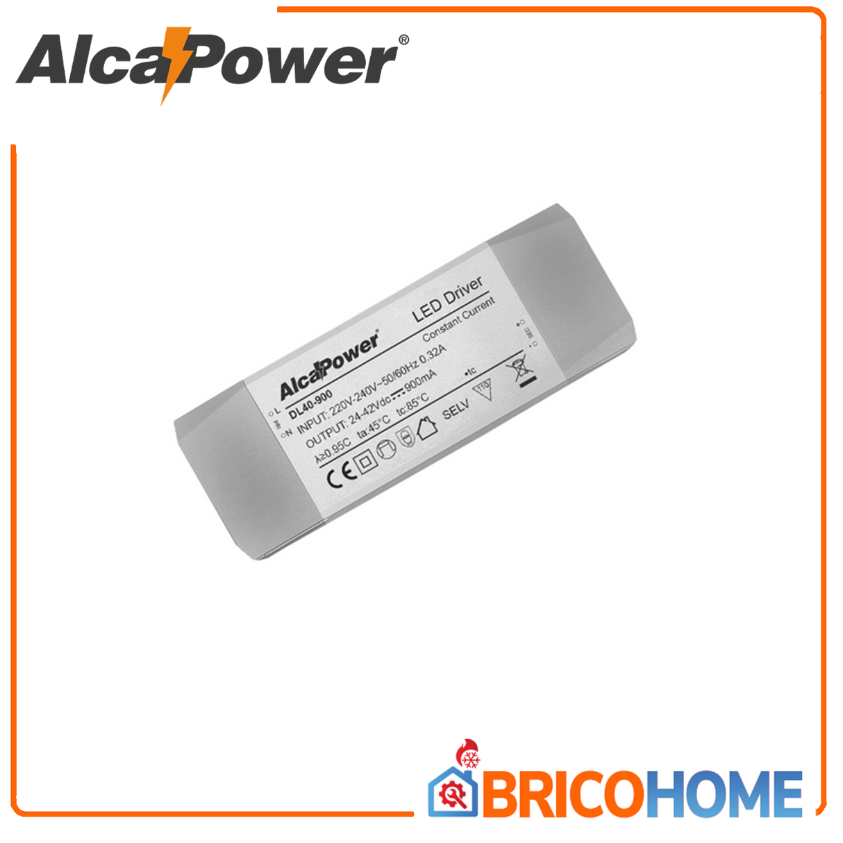 Alimentatore Driver per pannelli LED 220-240V Out 24-42V 900mA DC 40W