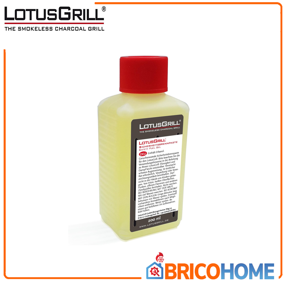 LotusGrill Gel combustibile inodore per barbecue 200ml