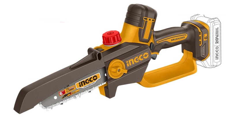 Ingco kit minisega CGSLI2066 + forbici da pota CSSLI20308 con batteria/caricabatteria – COSLI250795E