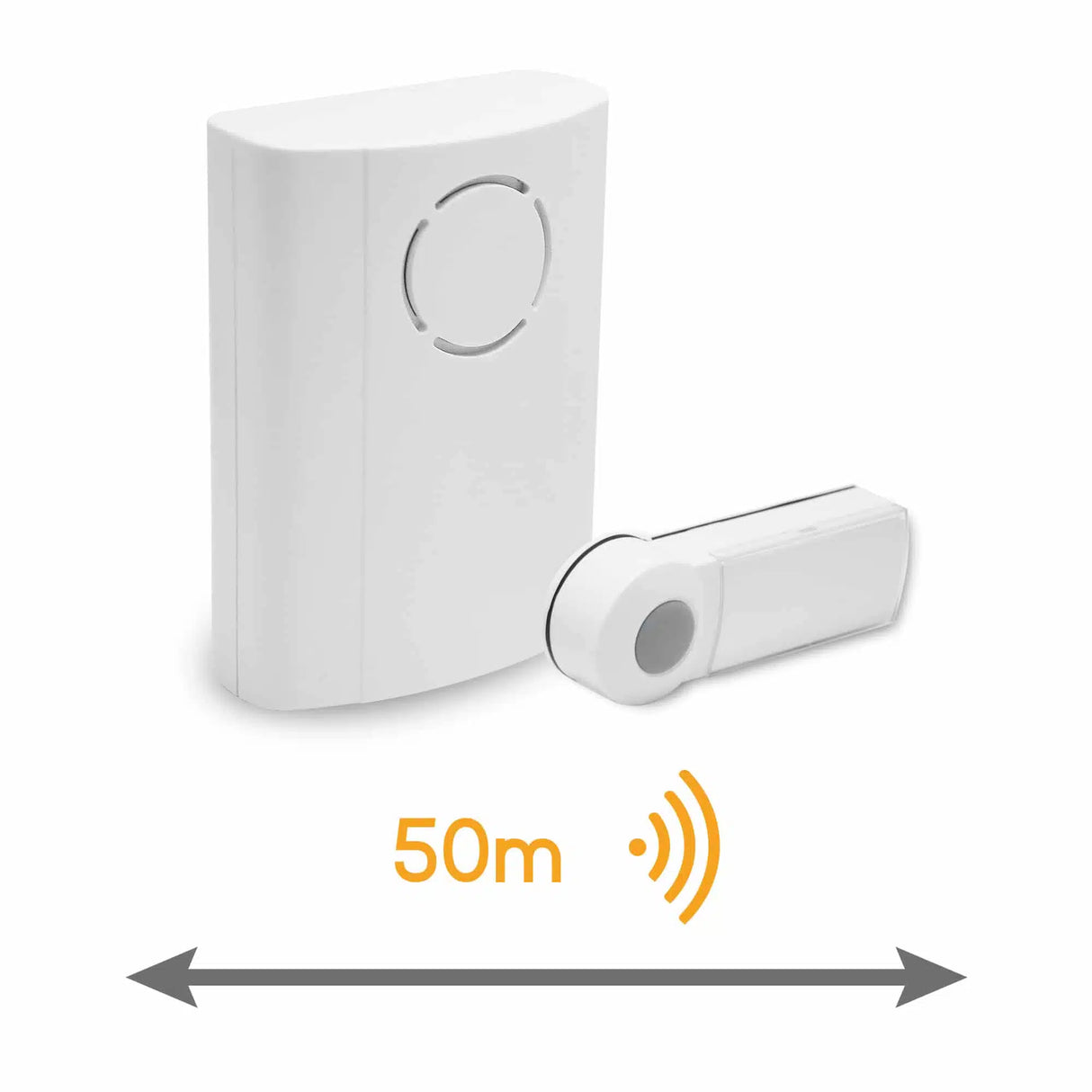 Mobiler kabelloser Klingelton oder zur Befestigung an der Wand. Reichweite 100 m Extel Carillo