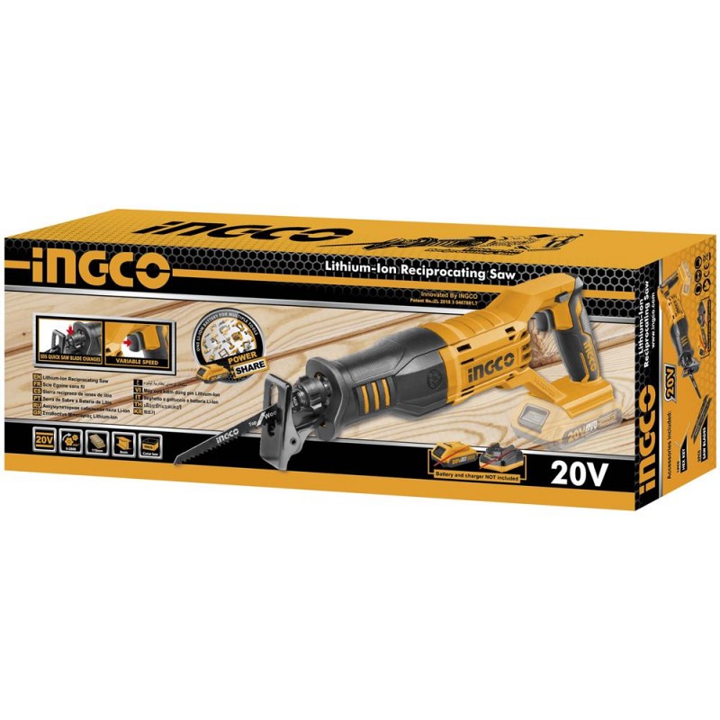 20-V-Säbelsäge (nur Corpsgho) + 2 neue INGCO-Sägeblätter
