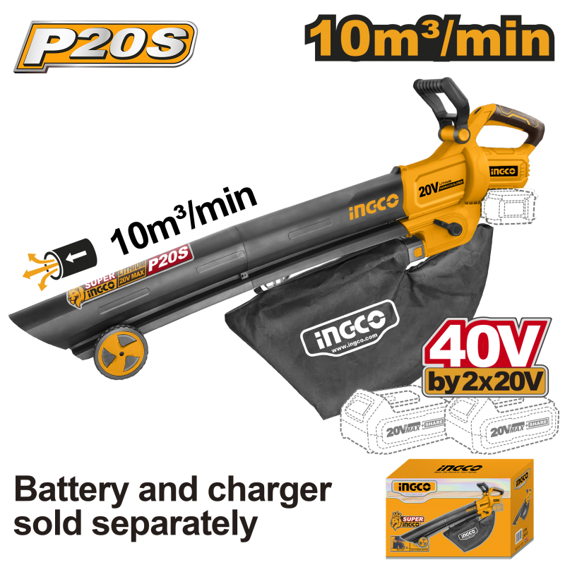 INGCO Soffiatore a batteria 40V BRUSHLESS Nudo ( solo corpo )