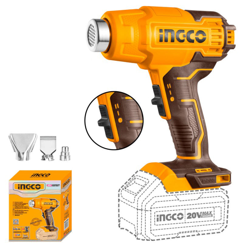20-V-Thermogebläse ohne Batterie (nur Gehäuse) – INGCO