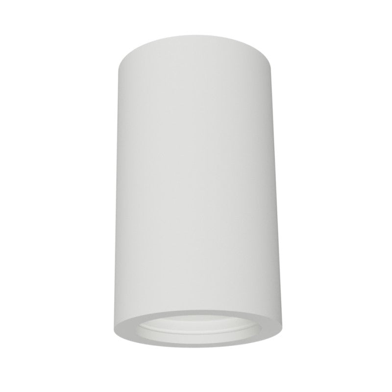 Faretto a tubo da soffitto in gesso ceramico per lampade GU10 H.12cm - PLAP T12
