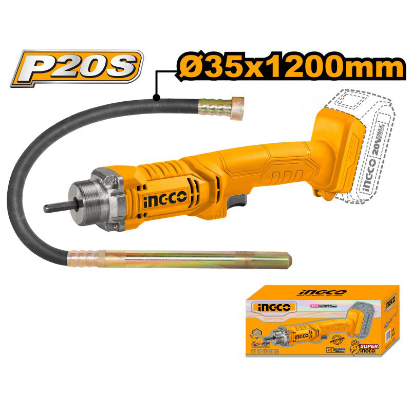 Vibratore per calcestruzzo a batteria 20V nudo ( solo corpo ) - INGCO