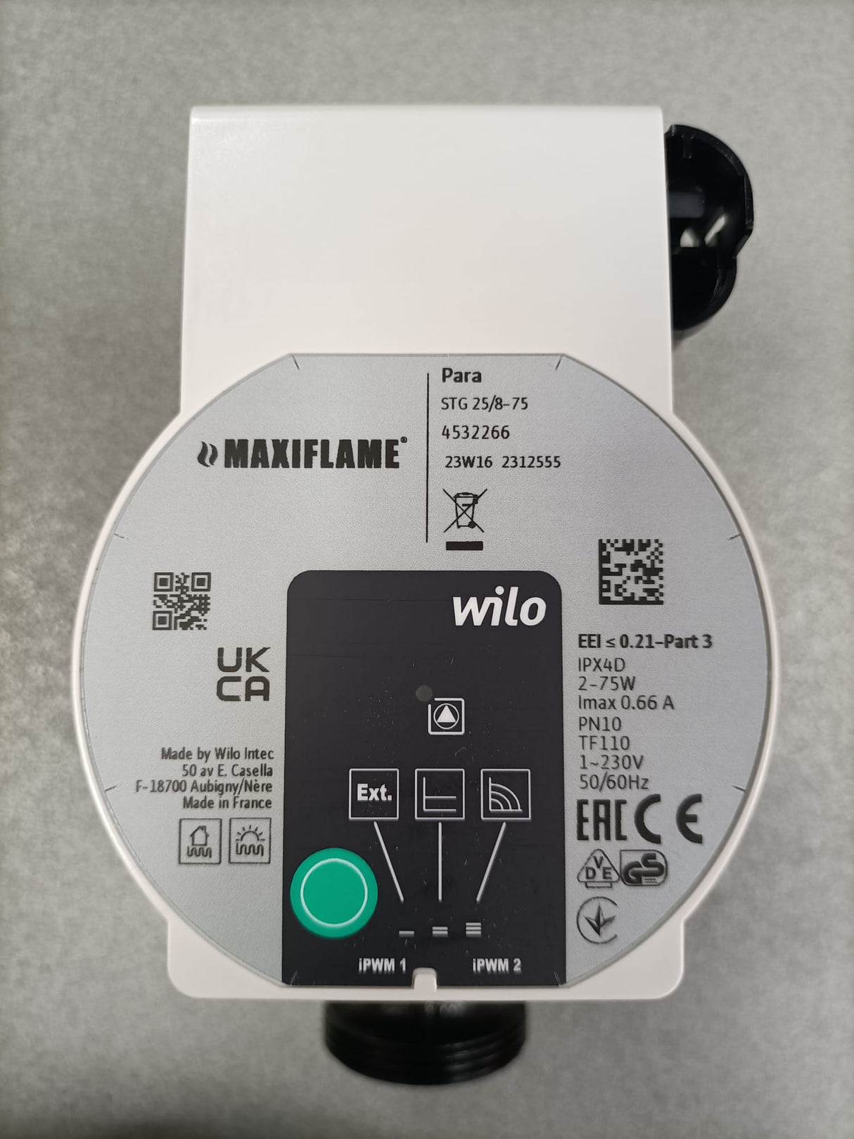 Circolatore inverter solare WILO Para STG 25/8  int.180mm