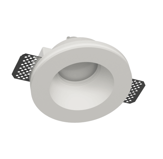 Runder Gips-Einbaustrahler Durchmesser 12,5 cm für GU10-Leuchtmittel
