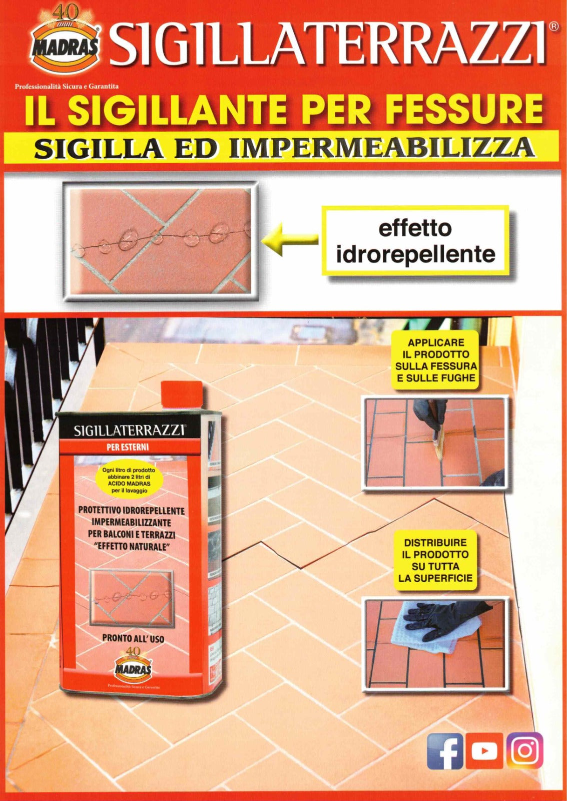 SIGILLATERRAZZI Madras waterproofing protective water repellent for terraces