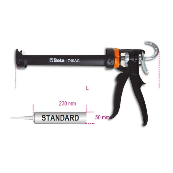 BETA Pistola per silicone e ancorante chimico professionale 1749AC