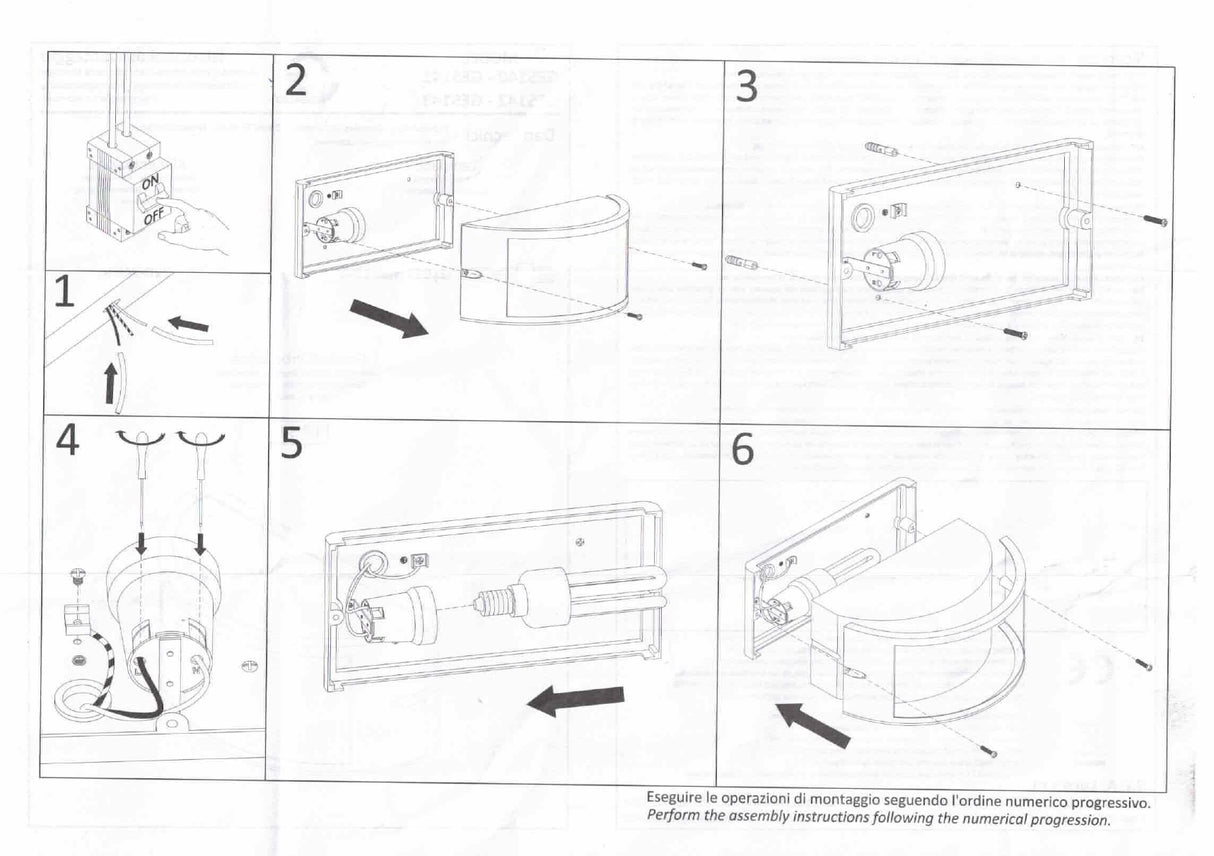 Plafoniera semitonda a parete per esterno E27 IP54