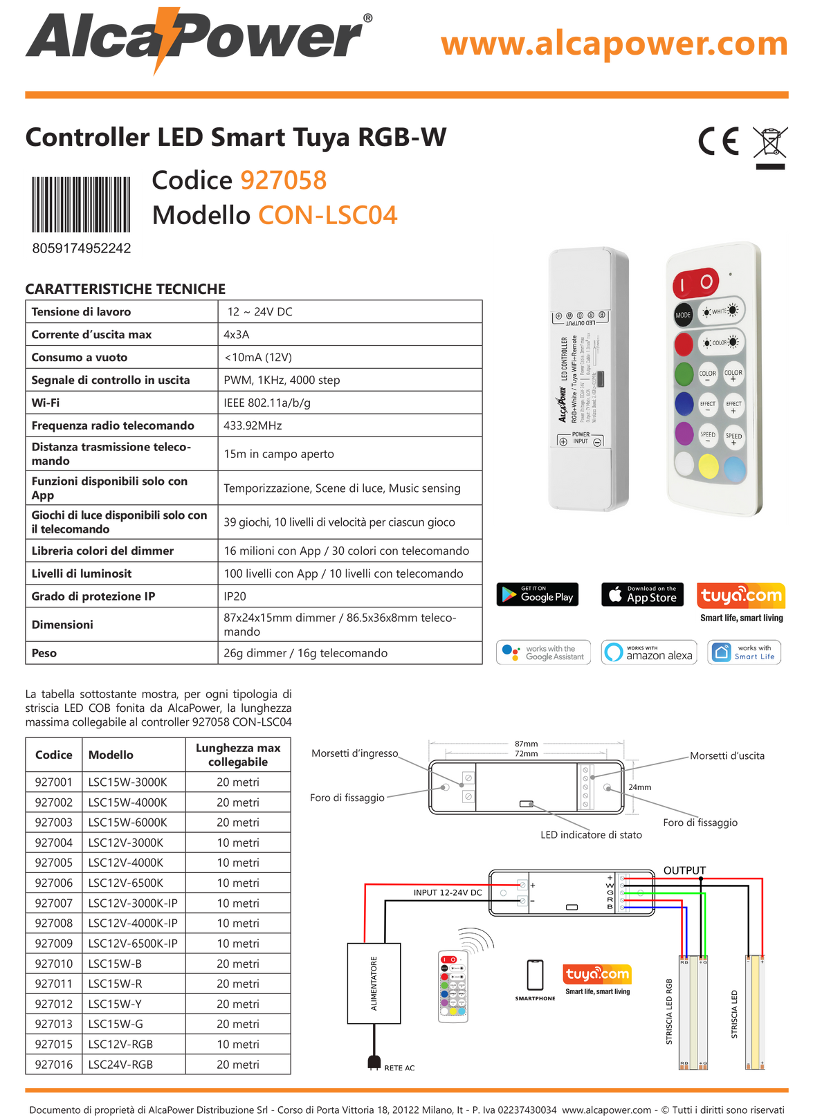Tuya RGB-W Smart LED Controller
