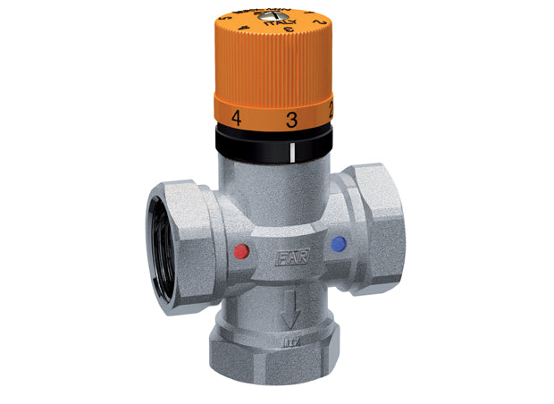 Thermostatic mixing valve for solar systems with 1/2" female connections - FAR
