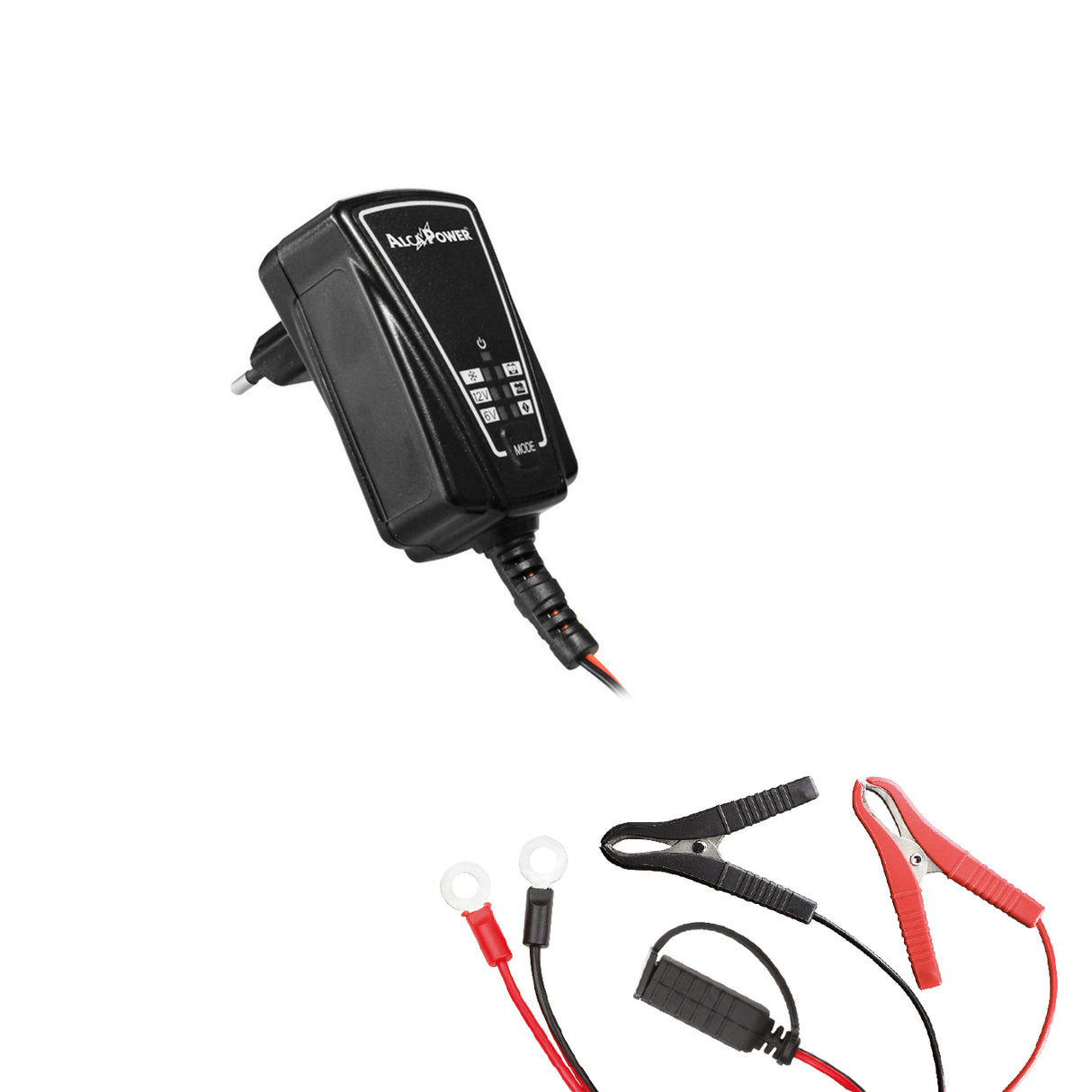 Automatisch umschaltendes Batterieladegerät mit Ladeerhaltungsfunktion 1A 6/12V - ALCAPOWER