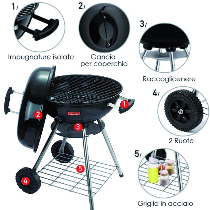 Kugelgrill, Durchmesser 45 cm – SG 45K SANDRIGARDEN