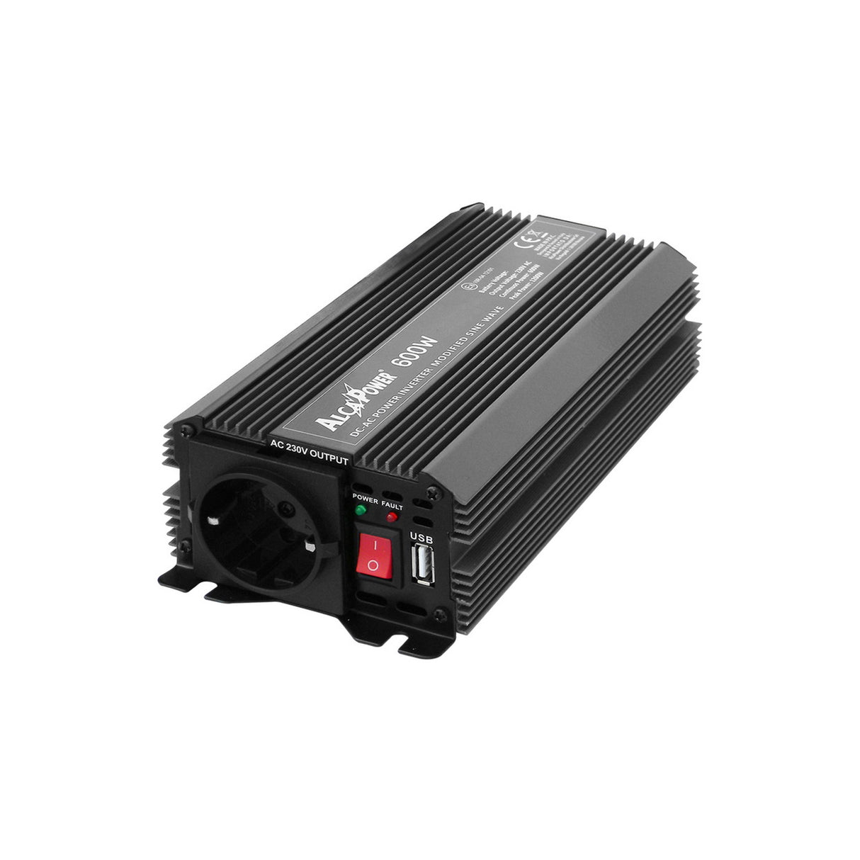 Softstart-Wechselrichter 600 W Eingang 12 V DC Ausgang 230 V AC