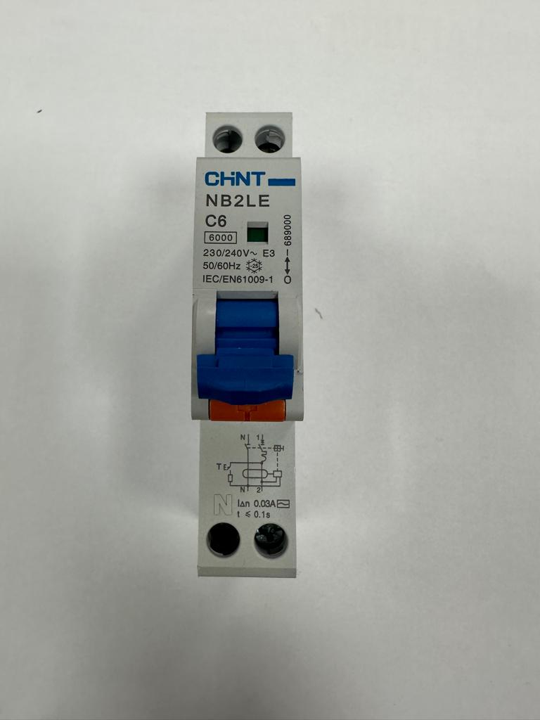 Differential magnetothermal switch 2 modules 1P+N 30mA 4.5kA Curve C Type A - CHINT